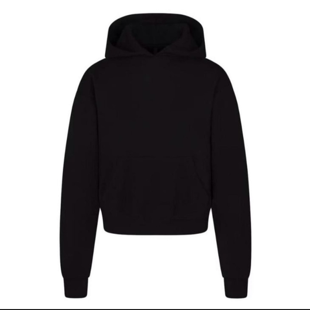 SKIMS *NWT COTTON FLEECE PULLOVER HOODIE | COLOR: ONYX